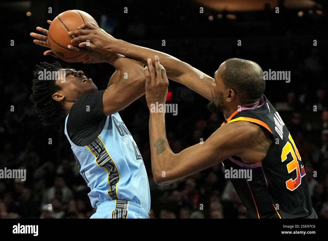 Memphis Grizzlies forward GG Jackson, left, gets fouled by Phoenix Suns ...