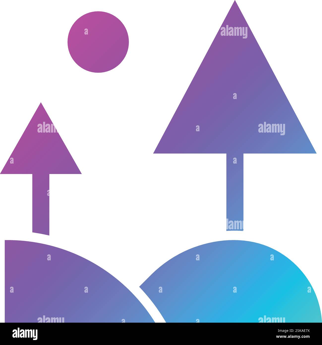 Landscape Vector Icon Design Illustration Stock Vector