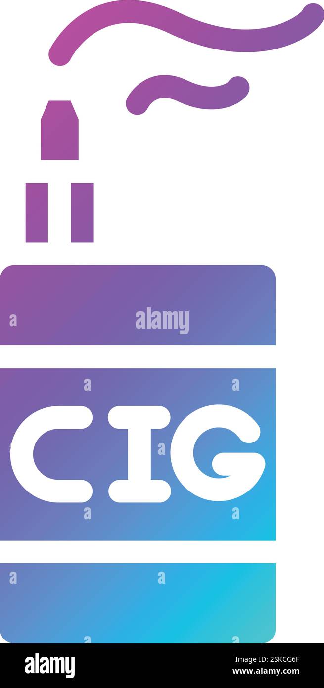 Electronic cigarette Vector Icon Design Illustration Stock Vector