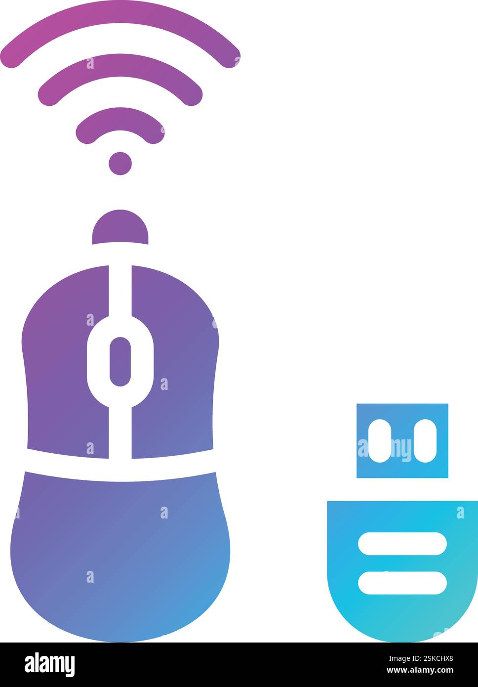 Wireless mouse Vector Icon Design Illustration Stock Vector