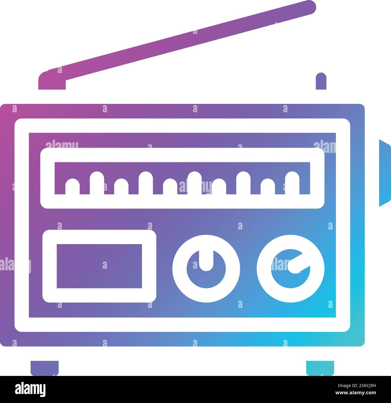 Radio Vector Icon Design Illustration Stock Vector