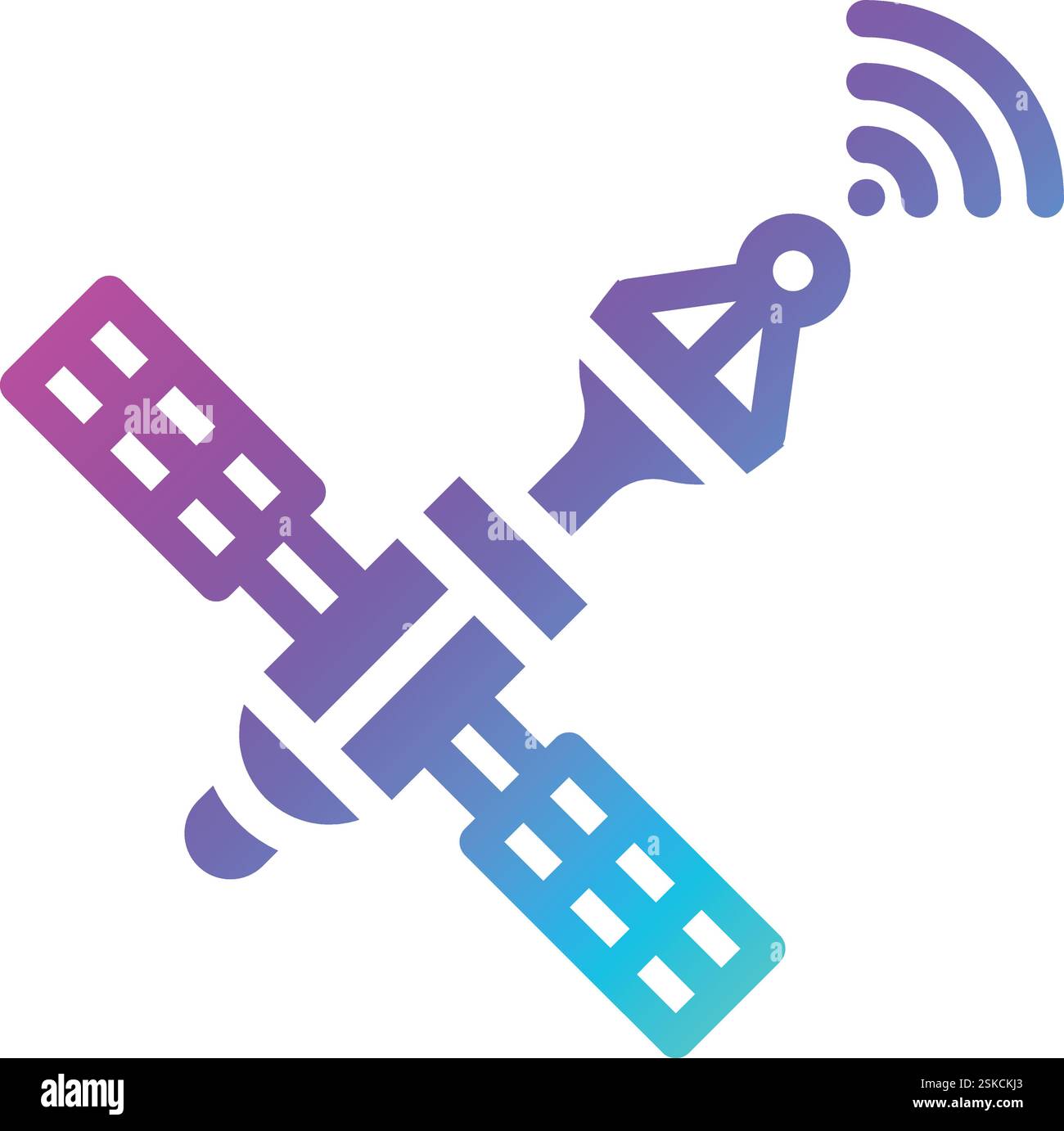 Satellite Vector Icon Design Illustration Stock Vector