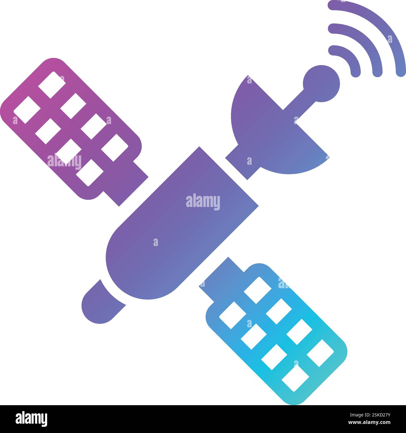 Satellite Vector Icon Design Illustration Stock Vector