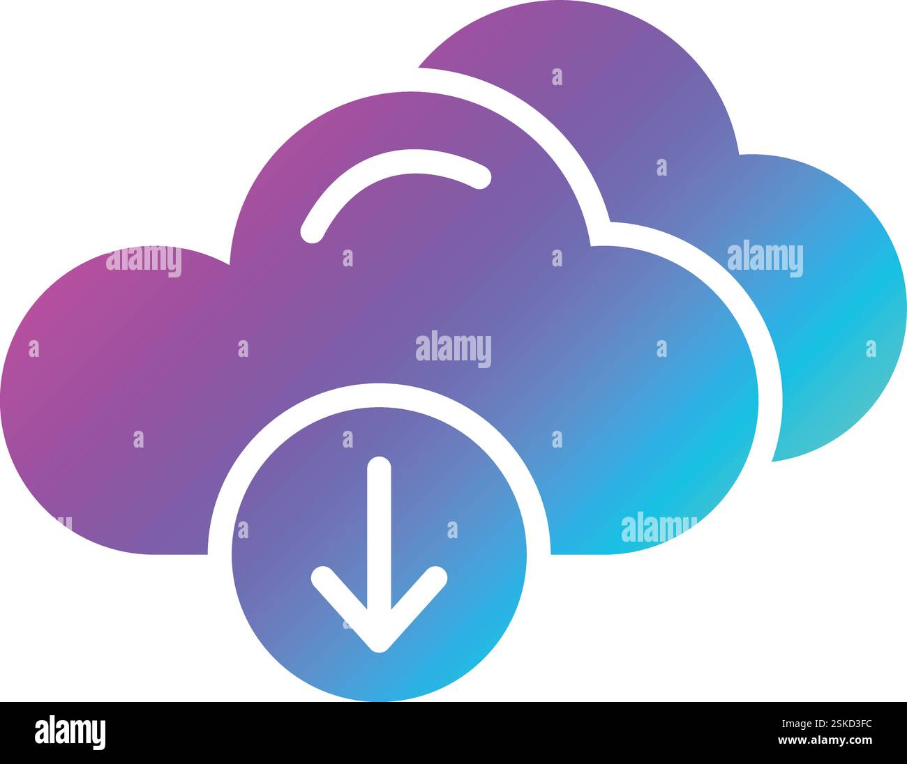 Cloud Download Vector Icon Design Illustration Stock Vector