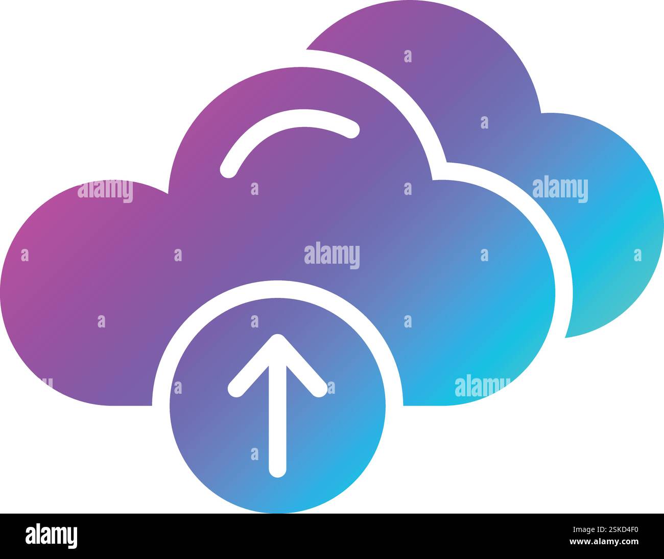Cloud Upload Vector Icon Design Illustration Stock Vector