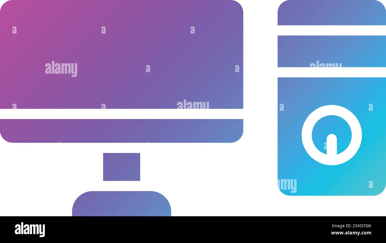 Pc Vector Icon Design Illustration Stock Vector