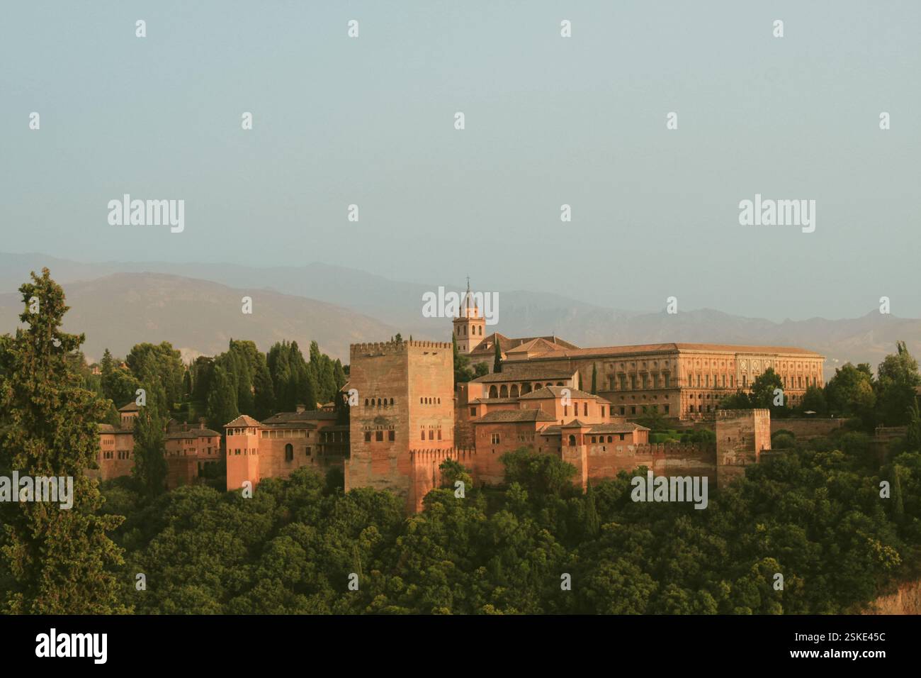 Majestic Alhambra Palace Amidst Lush Greenery Stock Photo - Alamy