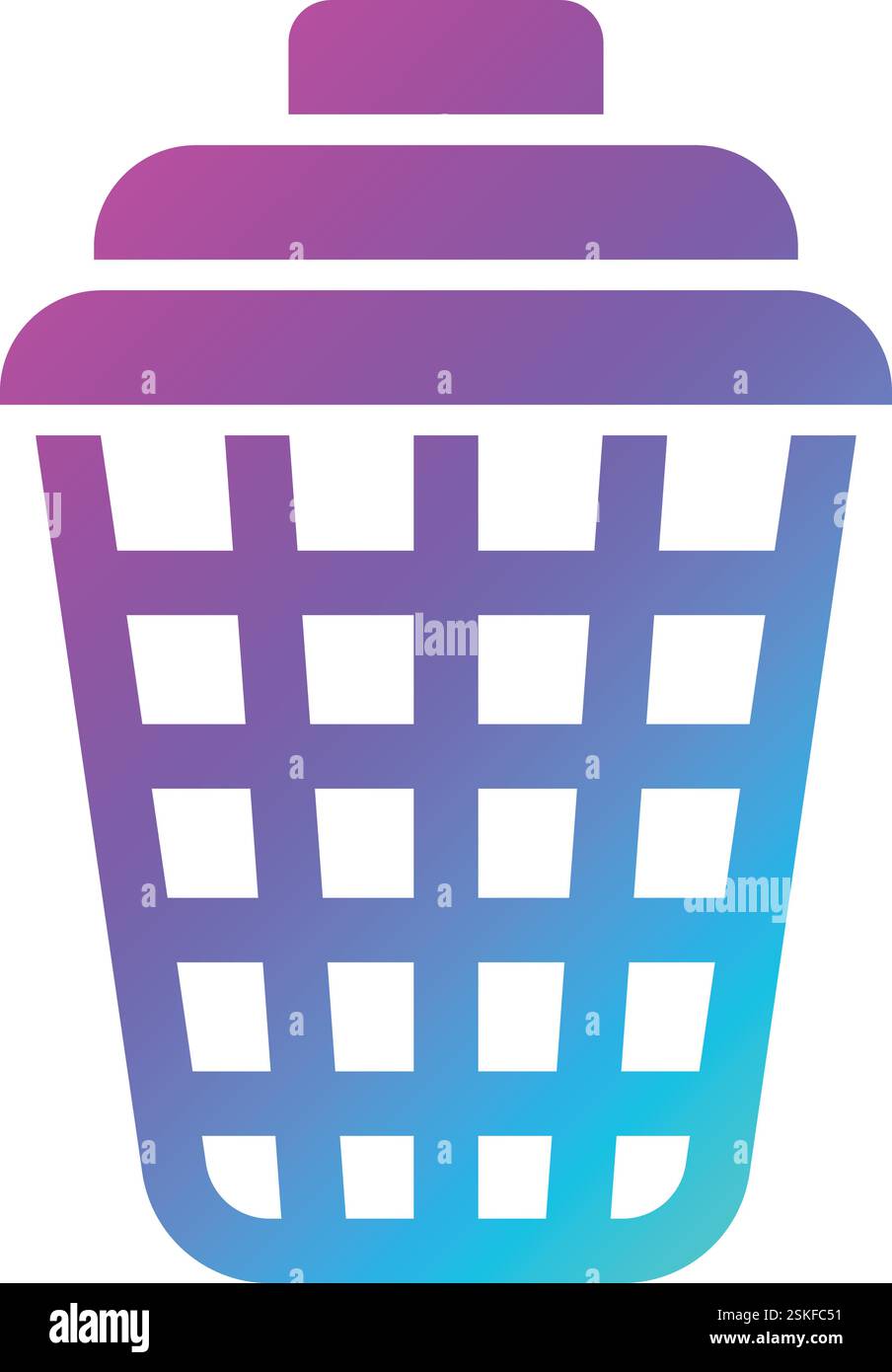 Laundry Basket Vector Icon Design Illustration Stock Vector