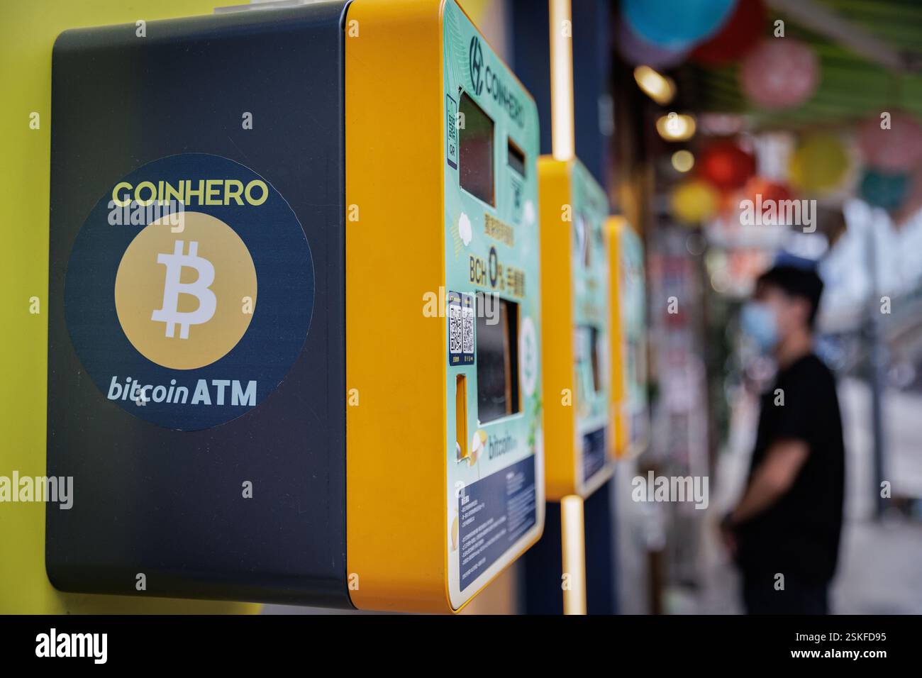 A bitcoin ATM can be seen in Discovery Park mall, in Tsuen Wan, in the New  Territories of Hong Kong. (Photo by Marc Fernandes/NurPhoto Stock Photo -  Alamy