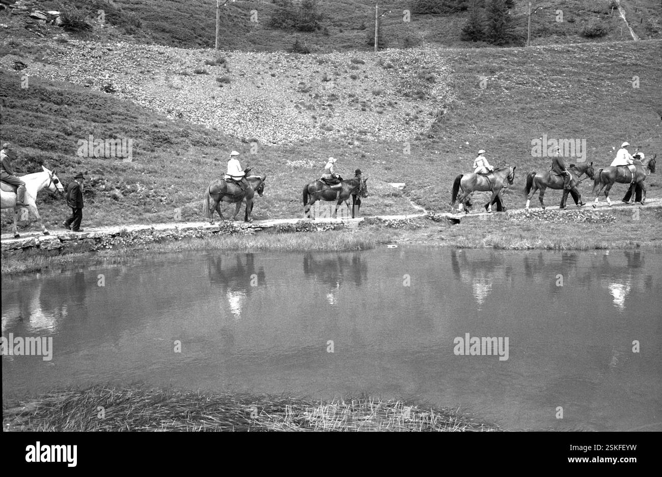 --- Jubiläumsreise zum 100. Jahrestag der ersten Cook-Reise durch die Schweiz, 1963#Journey on the occasion of centenary of first Cook travel through Switzerland, 1963- RDB BY DUKAS Stock Photo