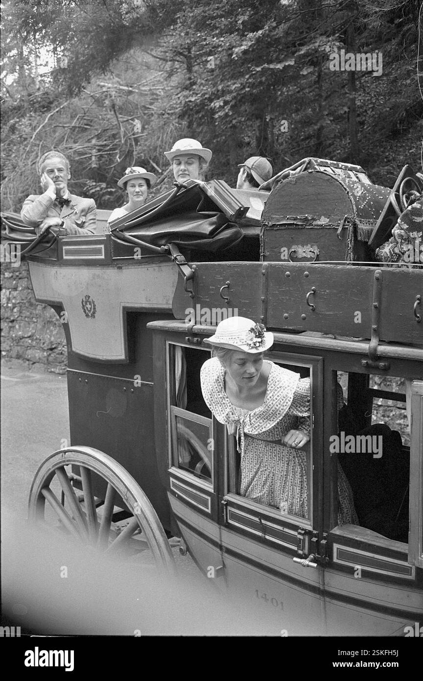 6.Tag: Fahrt von Kandersteg nach Spiez. Besuch der Trümmelbachfälle.--- Jubiläumsreise zum 100. Jahrestag der ersten Cook-Reise durch die Schweiz, 1963#Journey on the occasion of centenary of first Cook travel through Switzerland, 1963- RDB BY DUKAS Stock Photo