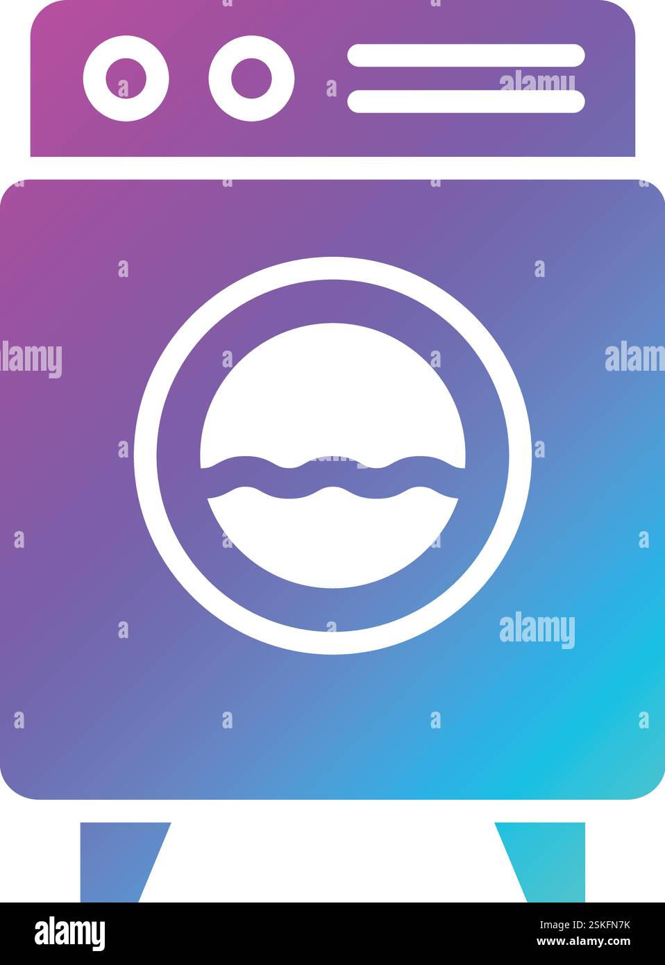 Washing Machine Vector Icon Design Illustration Stock Vector