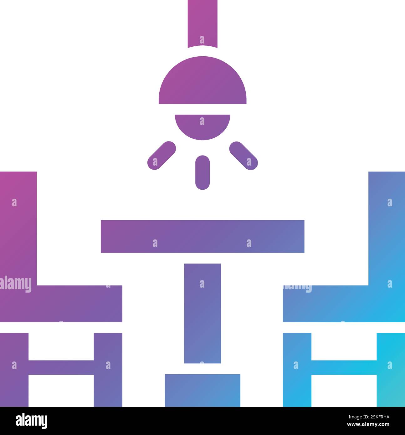 Dining Table Vector Icon Design Illustration Stock Vector Image & Art ...