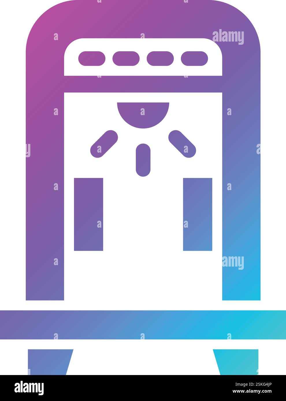 Metal Detector Vector Icon Design Illustration Stock Vector