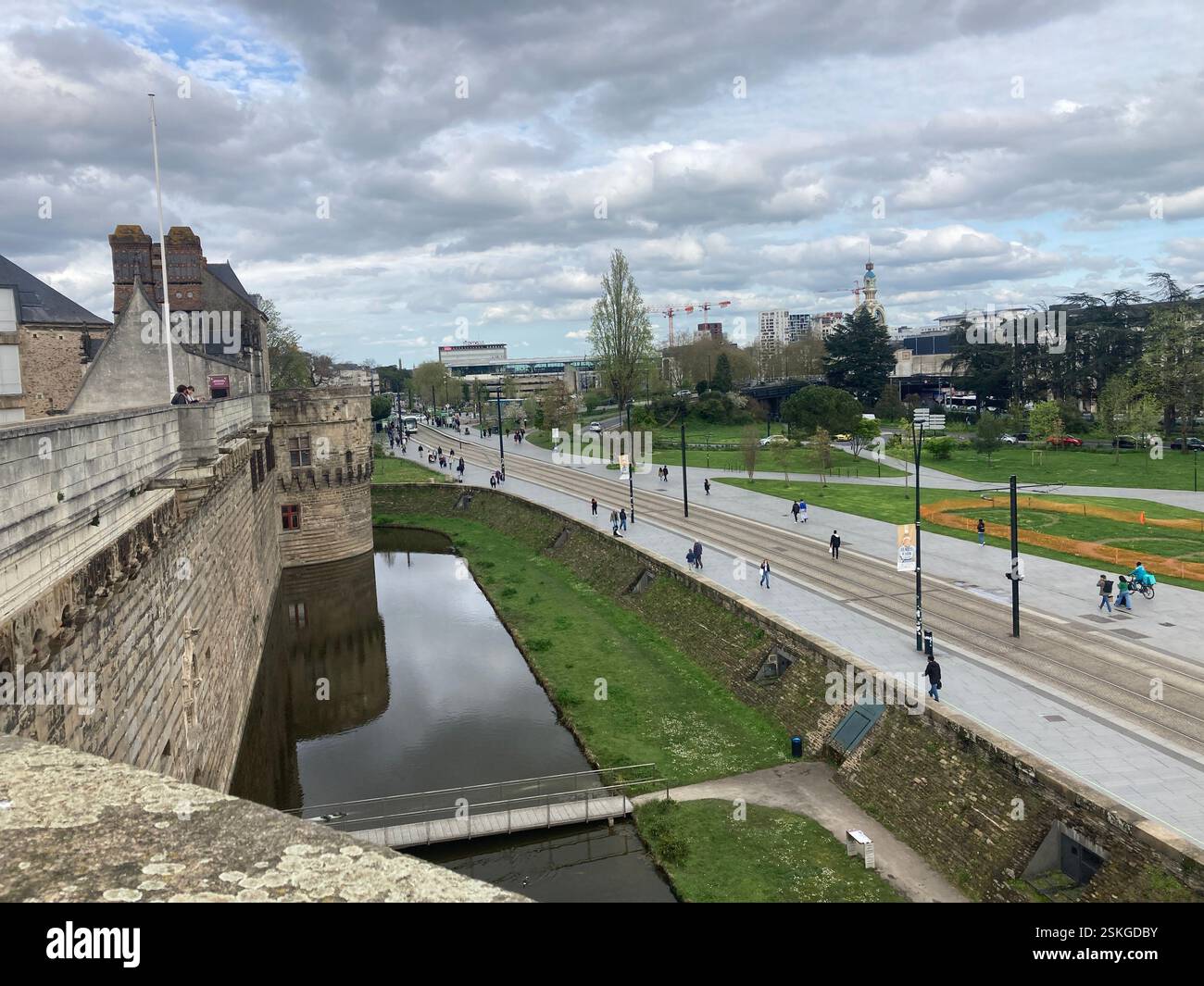 The Château des ducs de Bretagne in Nantes, France - Smartphone Captured Stock Image