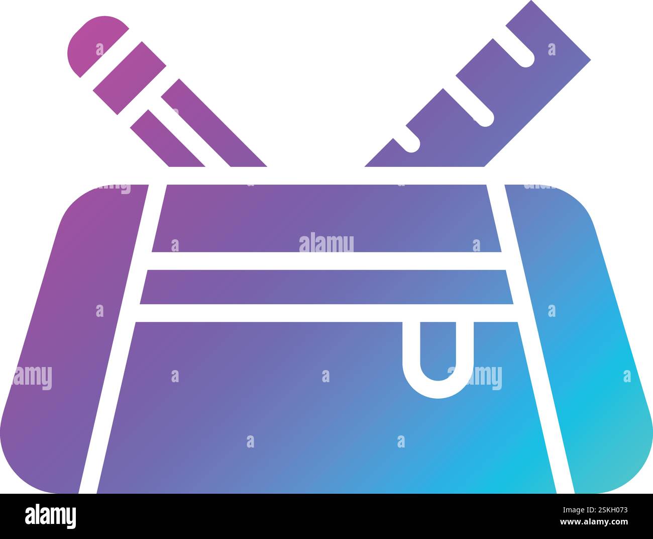 Pencil Case Vector Icon Design Illustration Stock Vector