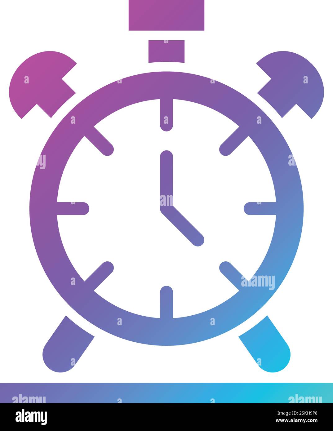 Alarm Clock Vector Icon Design Illustration Stock Vector