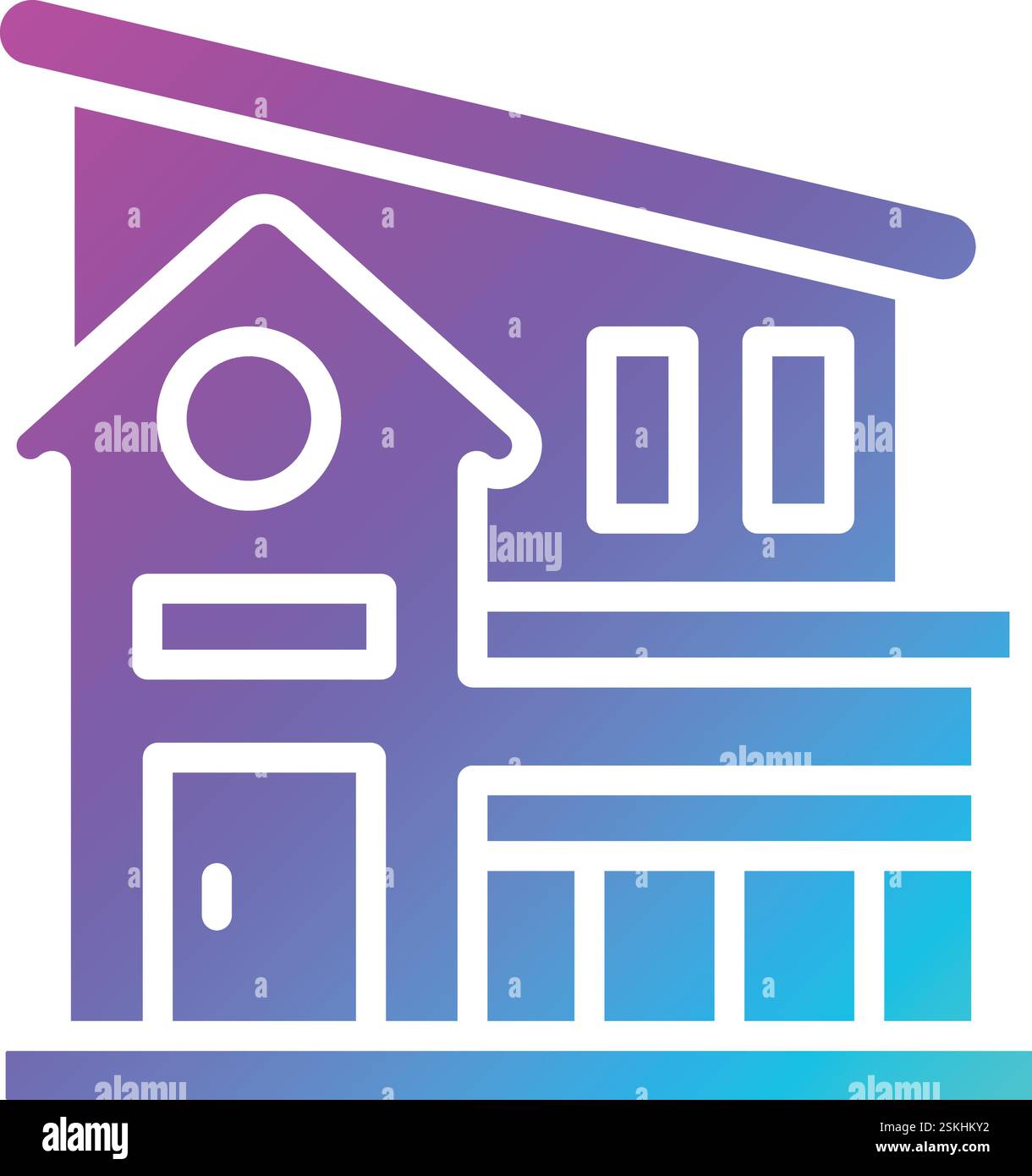 Villa Vector Icon Design Illustration Stock Vector