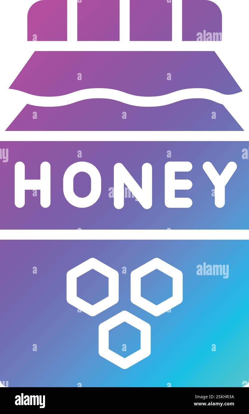 Honey Jar Vector Icon Design Illustration Stock Vector