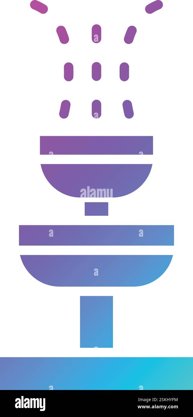 Fountain Vector Icon Design Illustration Stock Vector