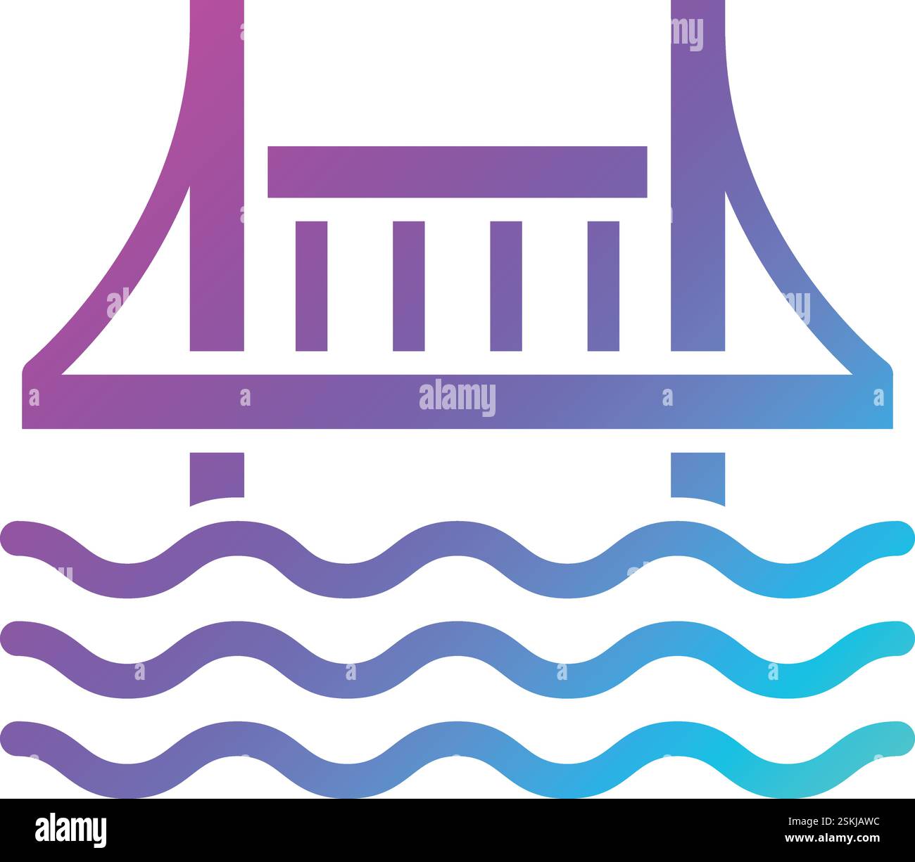 Bridge Vector Icon Design Illustration Stock Vector