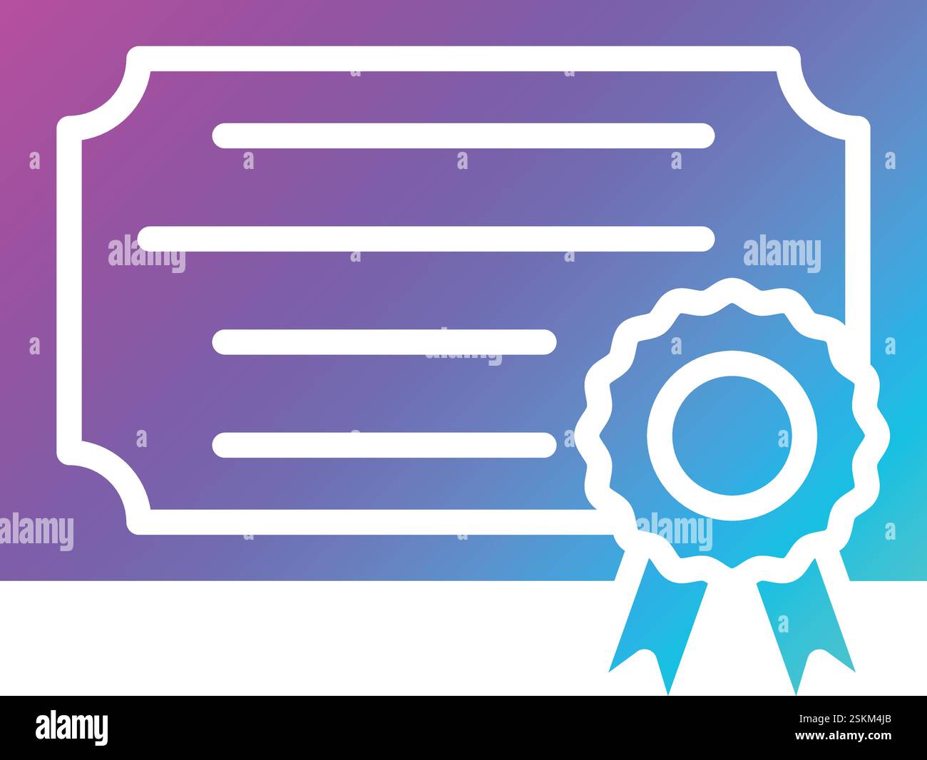 Certificate Vector Icon Design Illustration Stock Vector