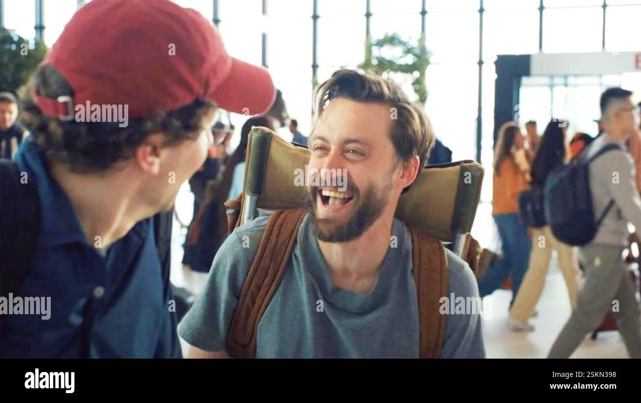 A REAL PAIN 2024 Searchlight Pictures film with Kieran Culkin Stock Photo