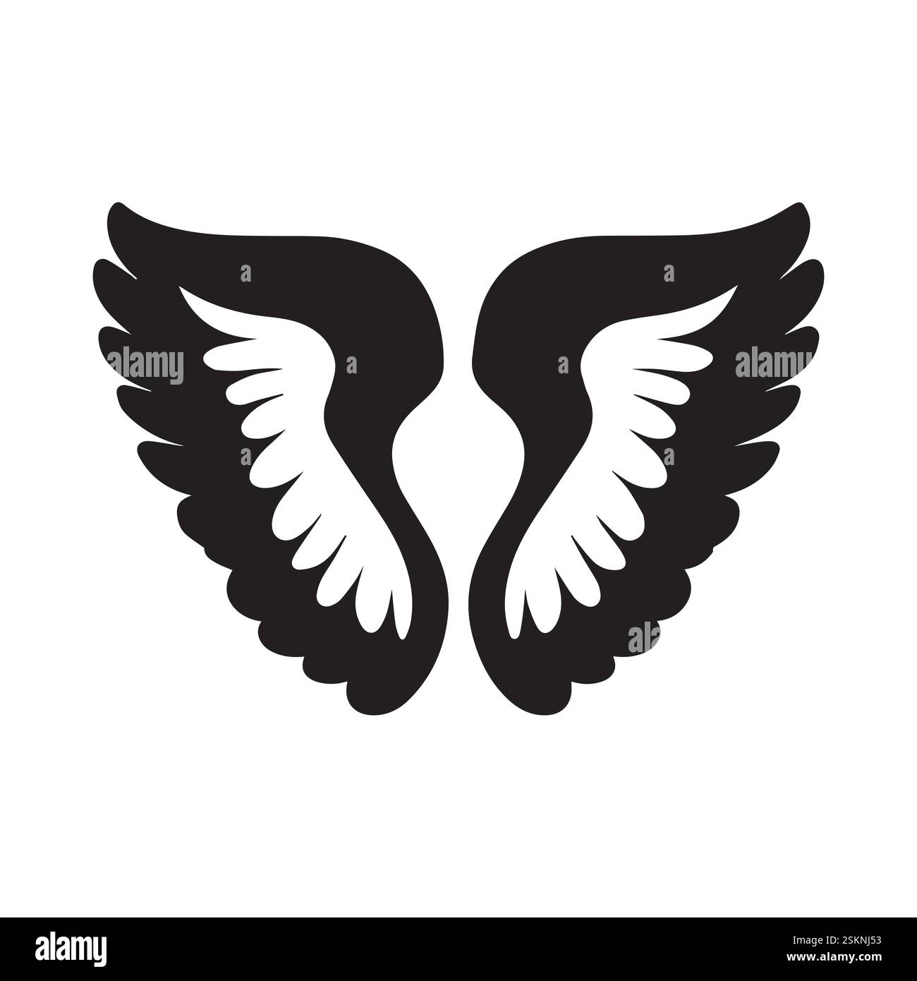 Bird wings outline hi-res stock photography and images - Alamy