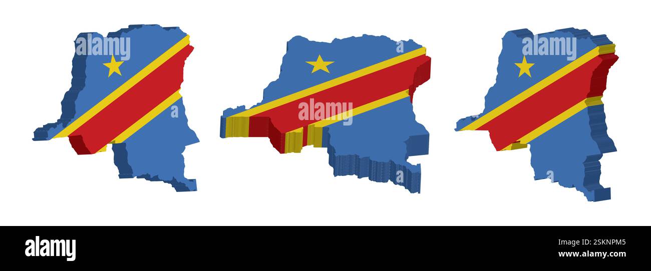 3d map republic congo hi-res stock photography and images - Alamy