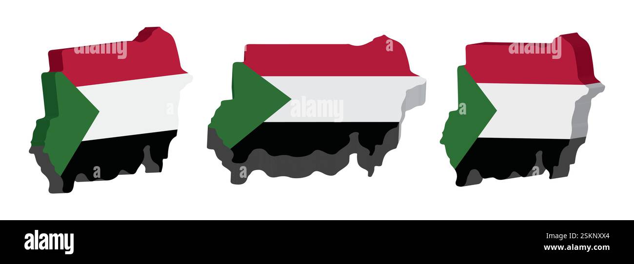 Sudan national map hi-res stock photography and images - Alamy