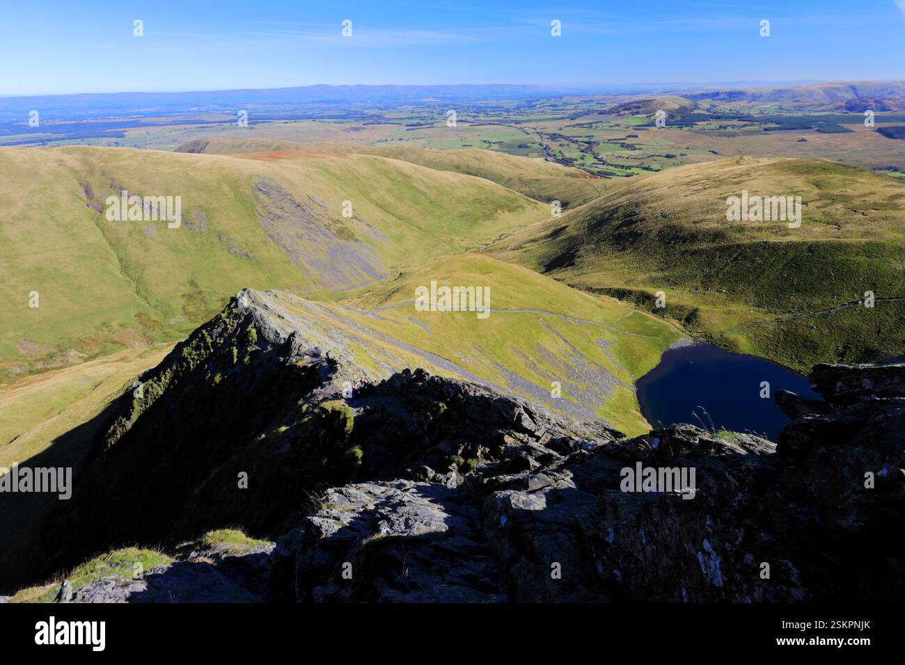 View of Sharp Edge, Blencathra fell, Lake District National Park ...