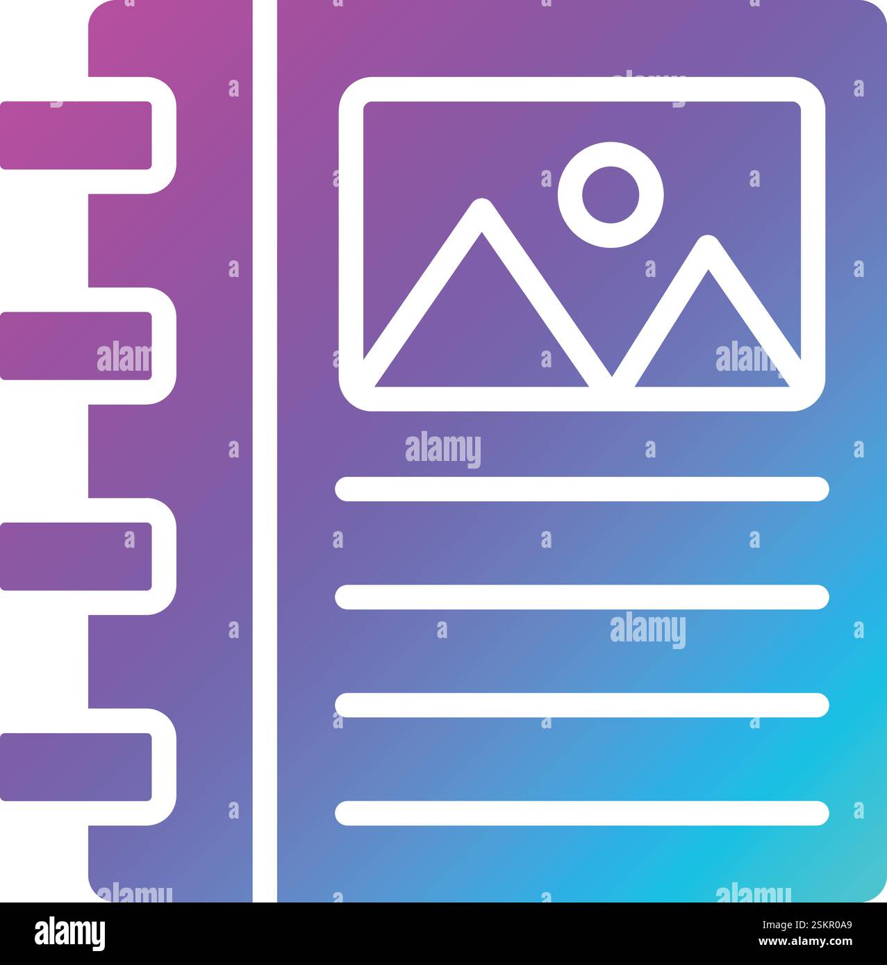 Binder Vector Icon Design Illustration Stock Vector