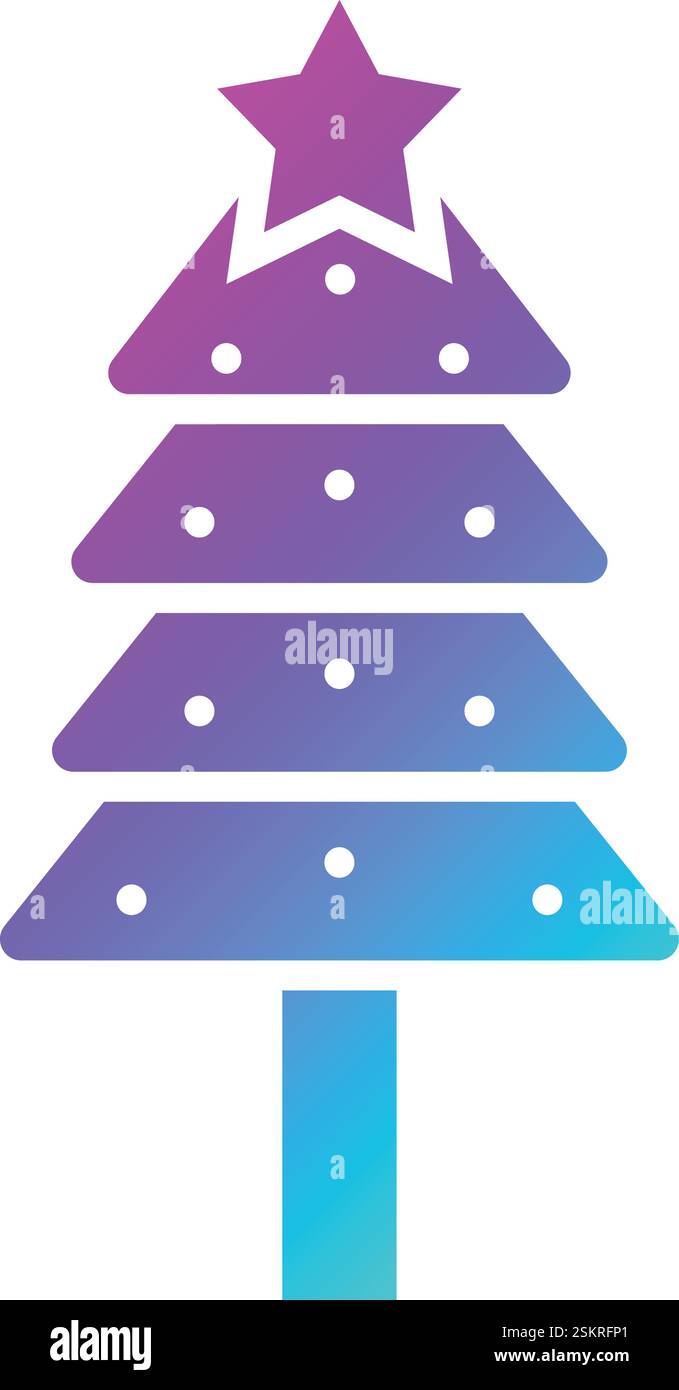 Christmas tree Vector Icon Design Illustration Stock Vector