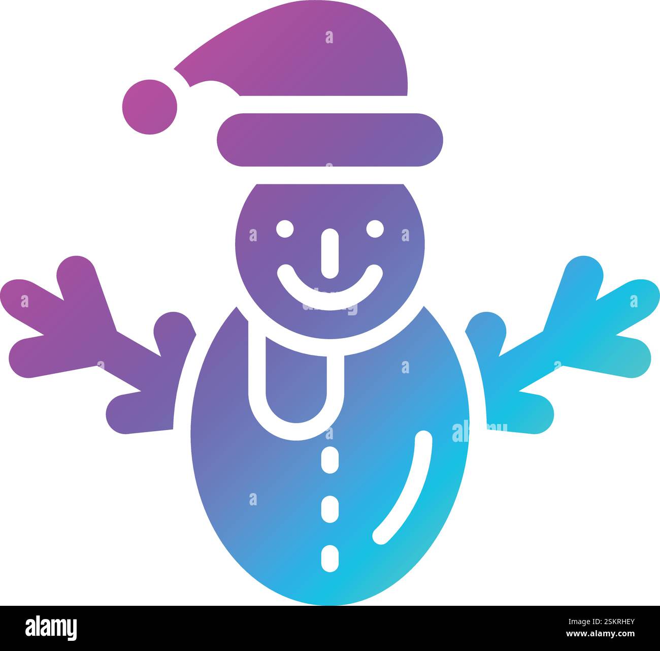 Snowman Vector Icon Design Illustration Stock Vector