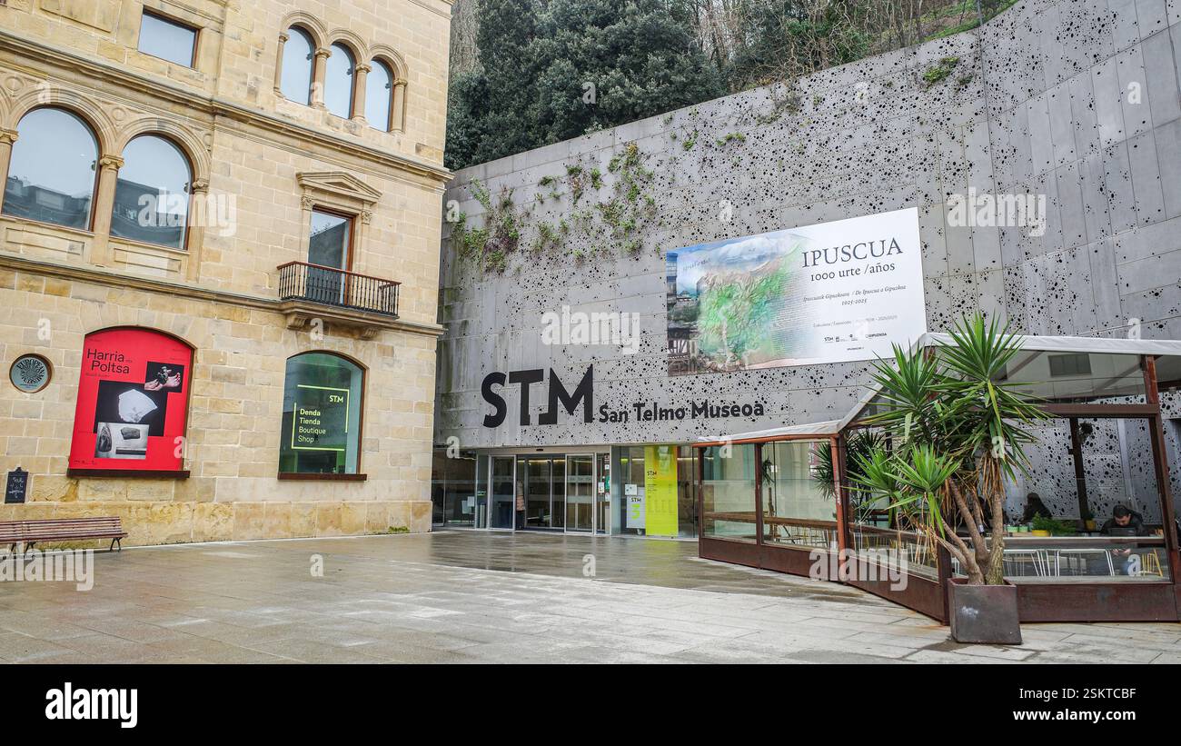 San Sebastian Spain 9 Feb 2025 Exterior Of The San Telmo Museum In san-sebastian-spain-9-feb-2025-exterior-of-the-san-telmo-museum-in