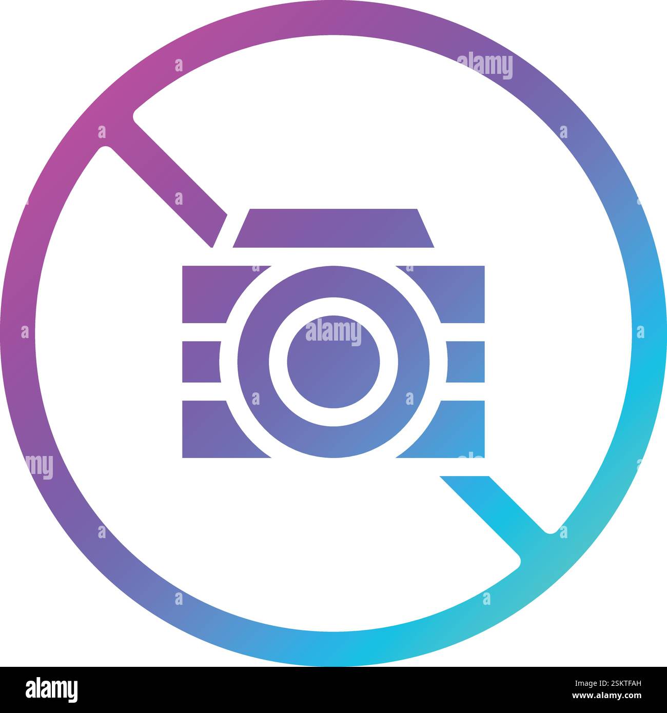 No Camera Vector Icon Design Illustration Stock Vector
