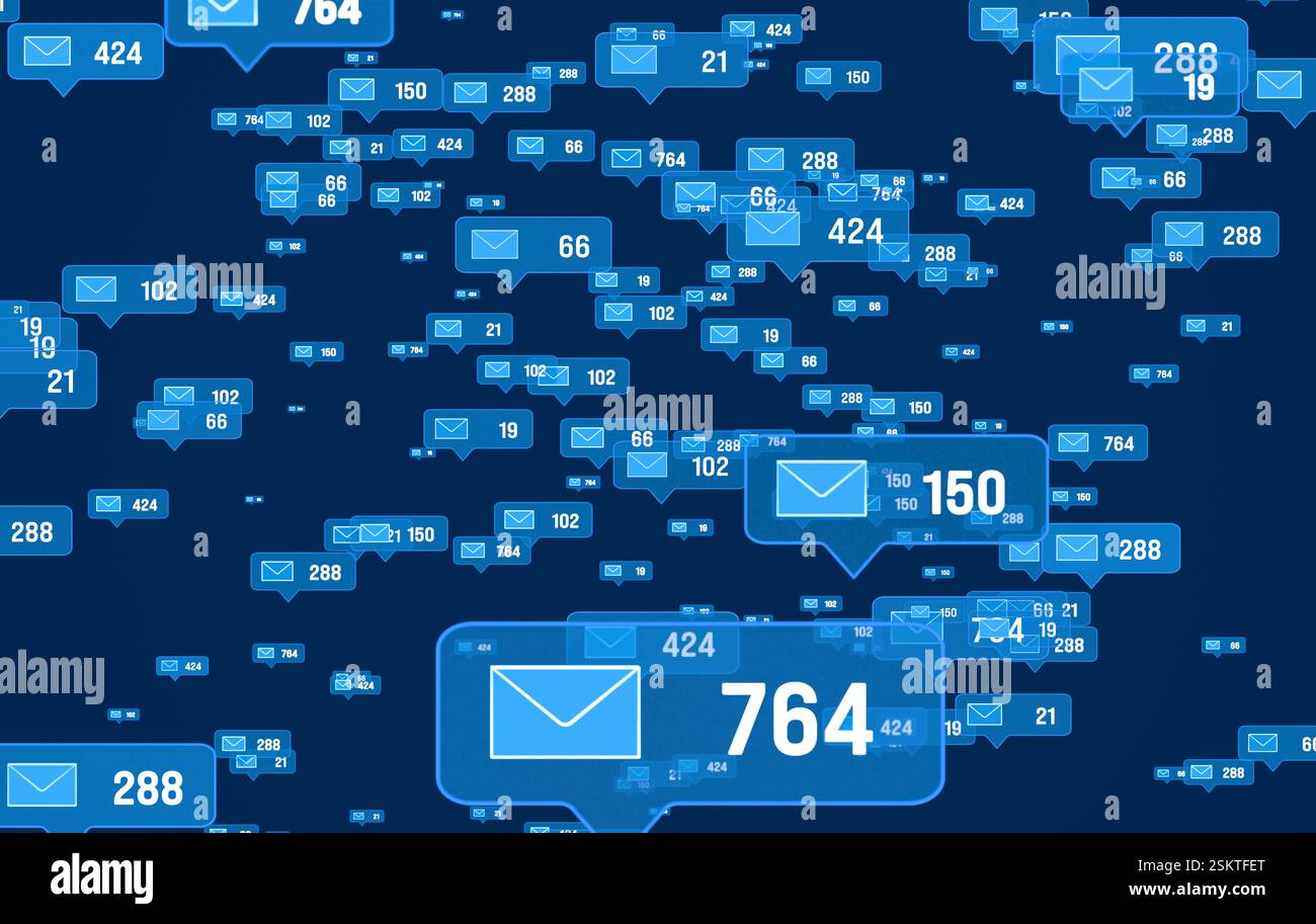 Email symbol number emails in hi-res stock photography and images - Alamy