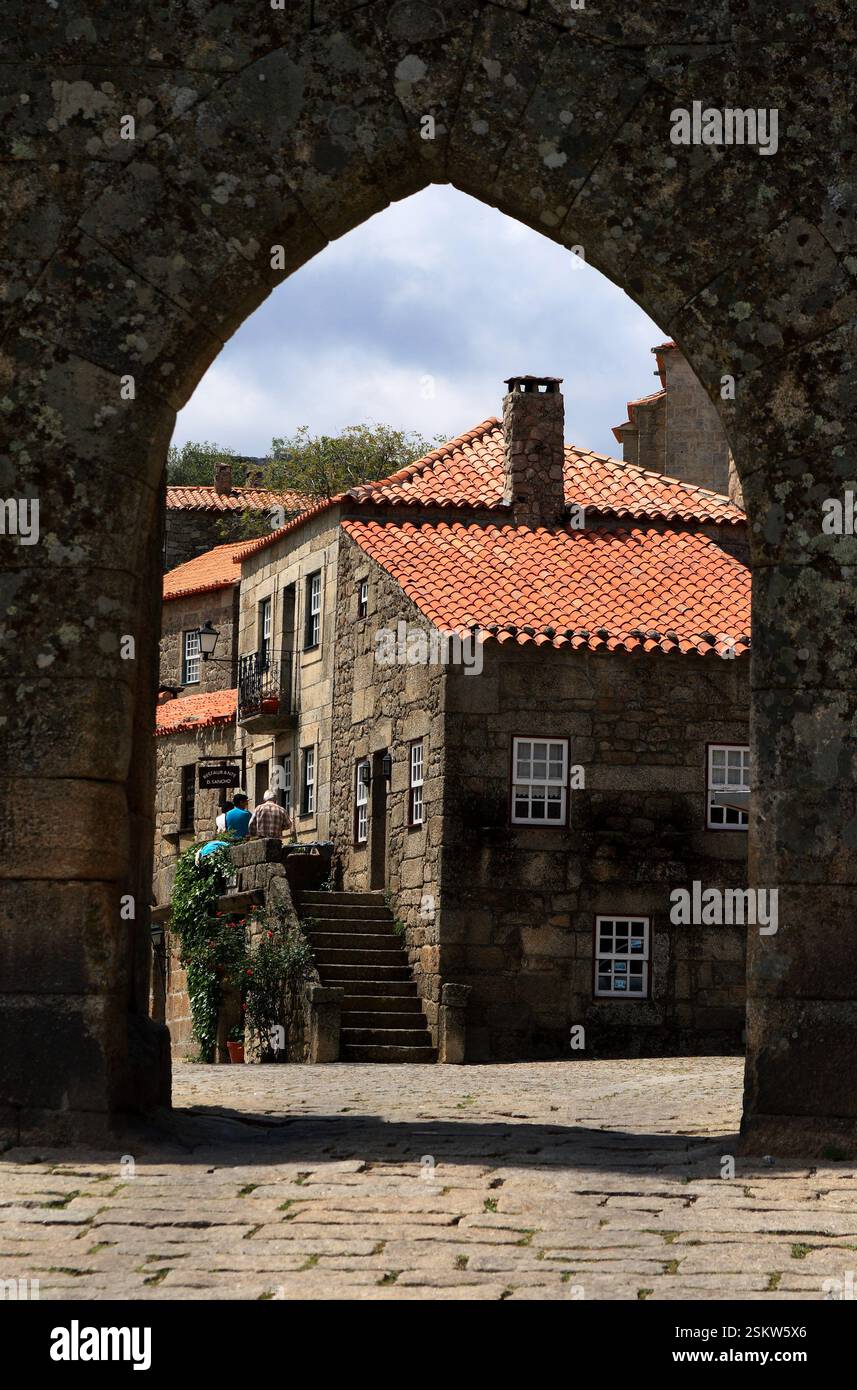 Portugal, Guarda district, Beira Alta. Sortelha historical mountain ...
