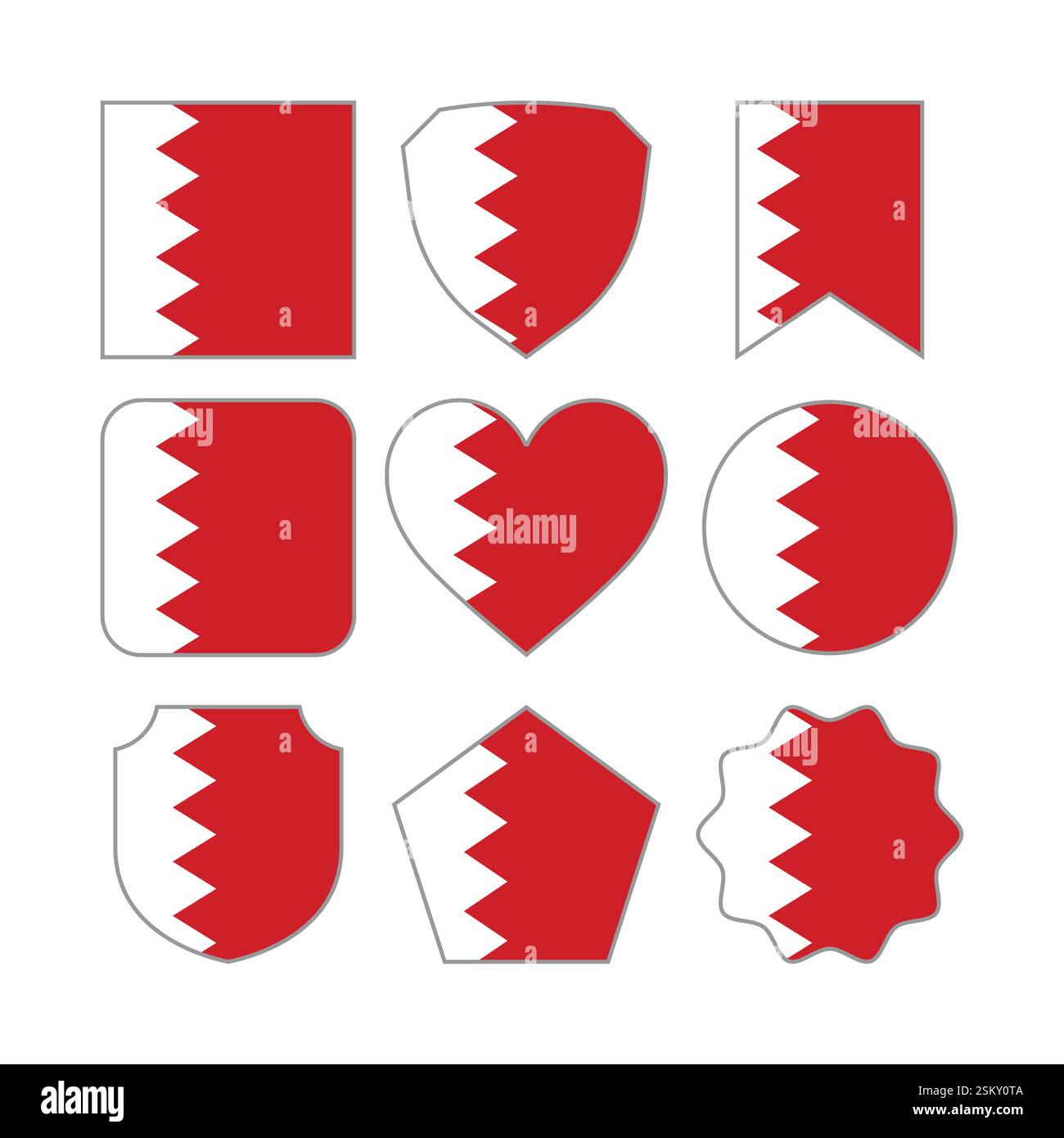 Bahrain heart collection Stock Vector Images - Alamy
