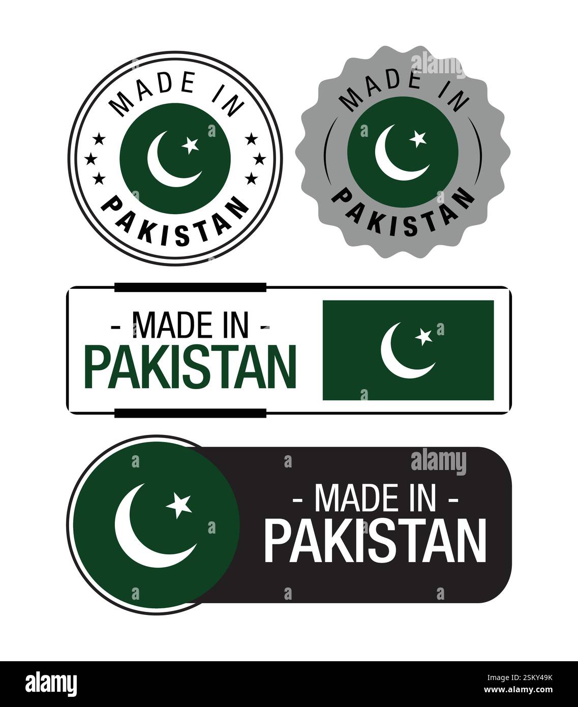 Made in pakistan logo Stock Vector Images - Alamy