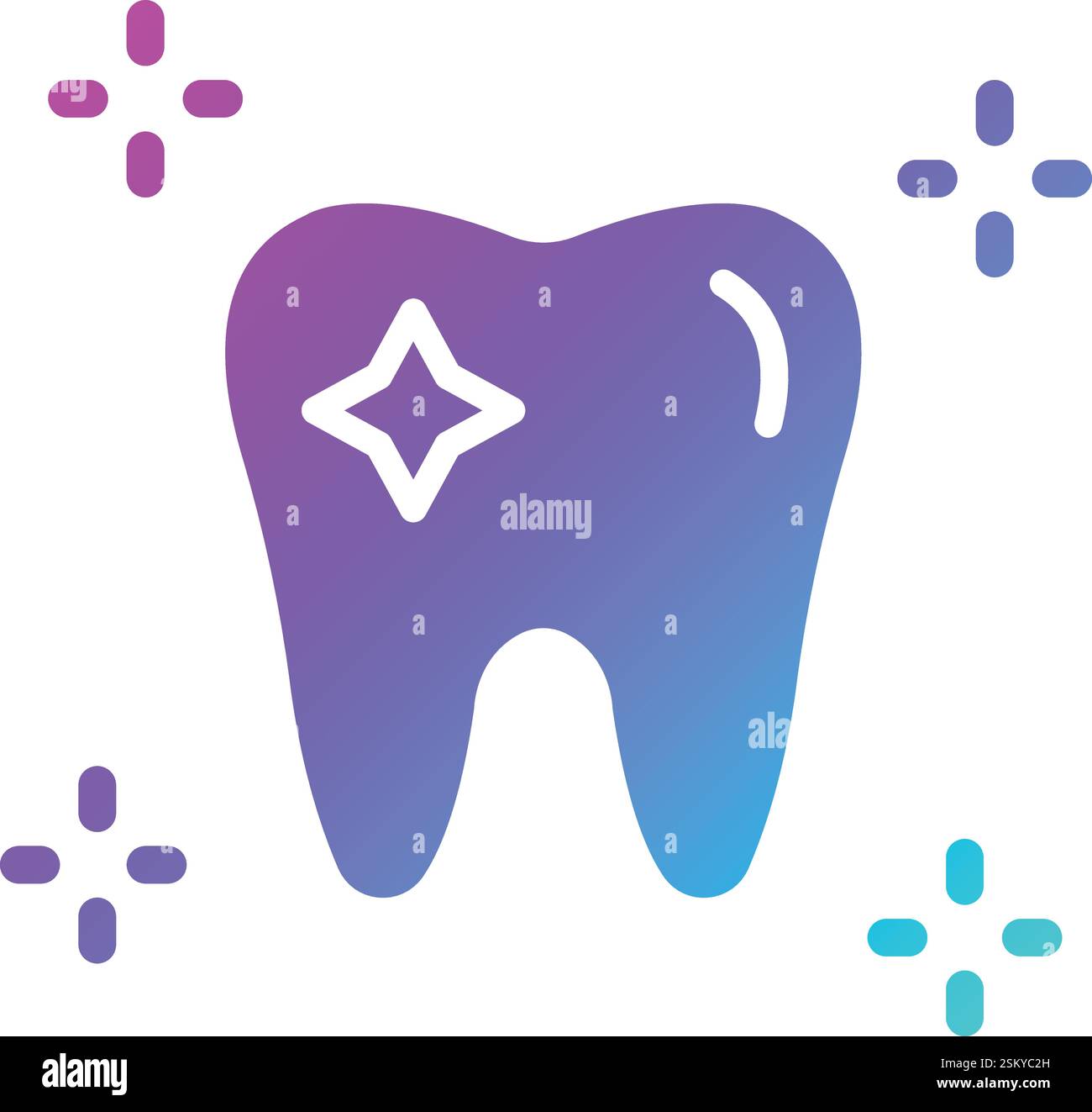 Clean Tooth Vector Icon Design Illustration Stock Vector
