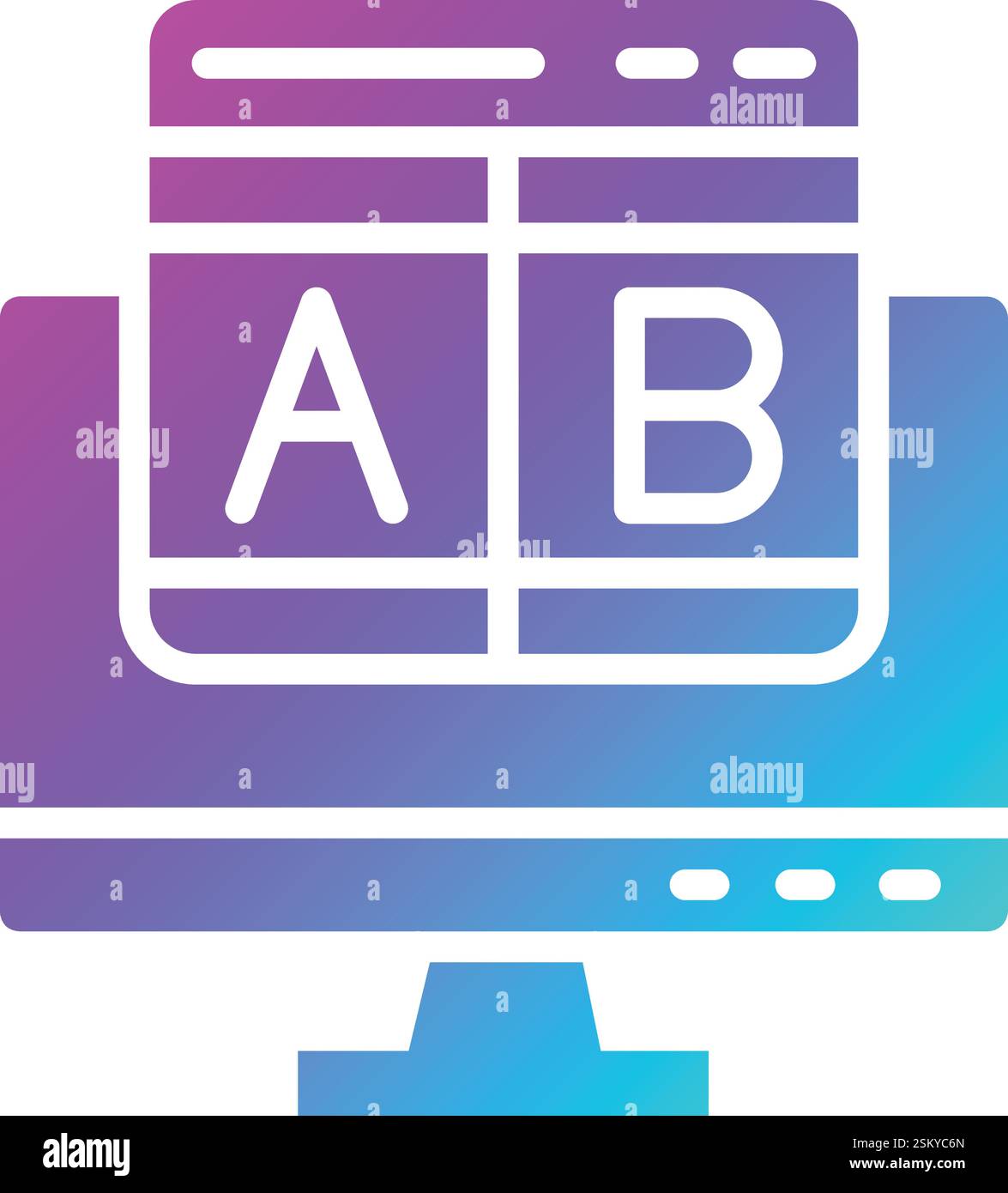 Ab testing Vector Icon Design Illustration Stock Vector