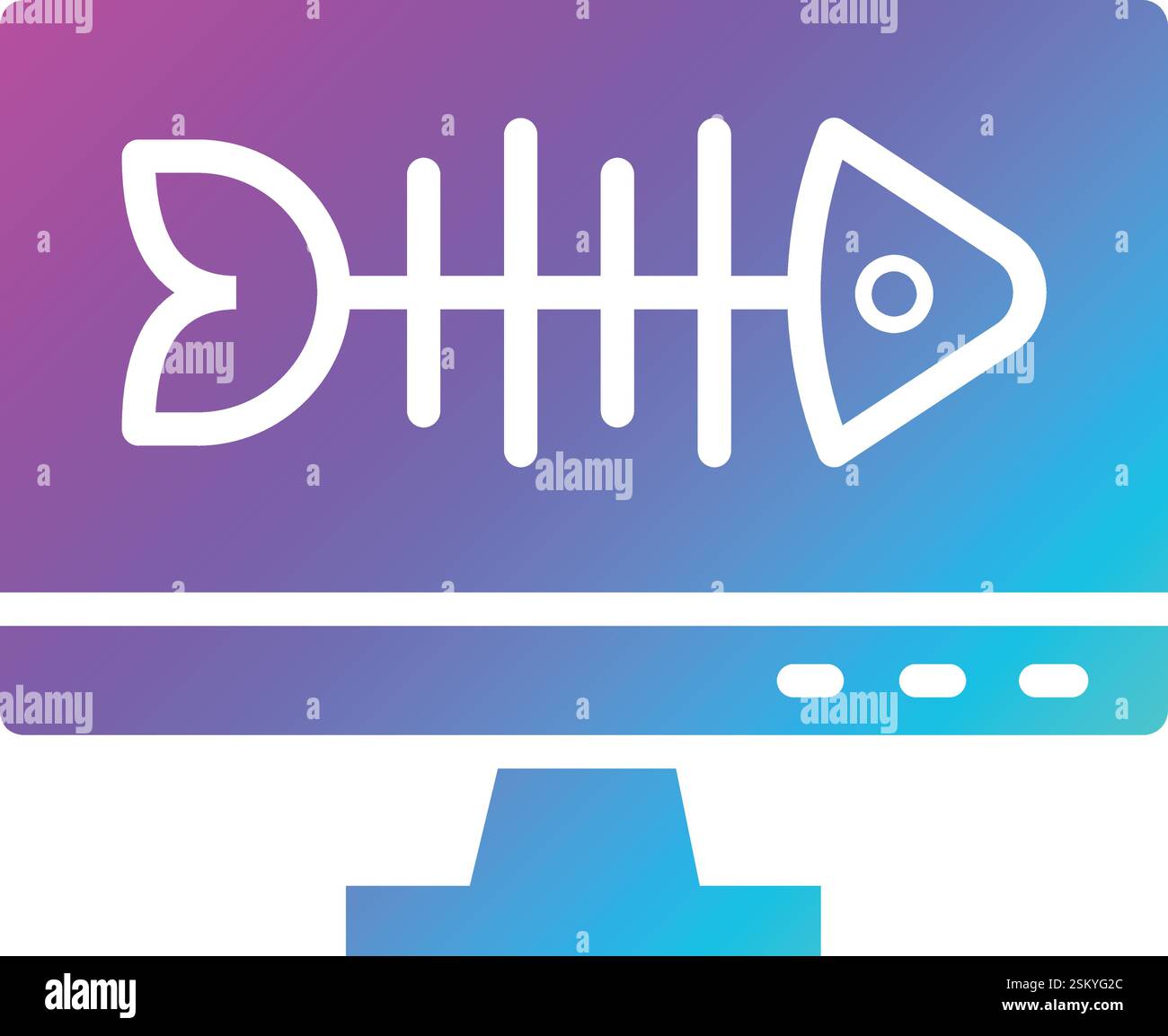 Fishbone Vector Icon Design Illustration Stock Vector