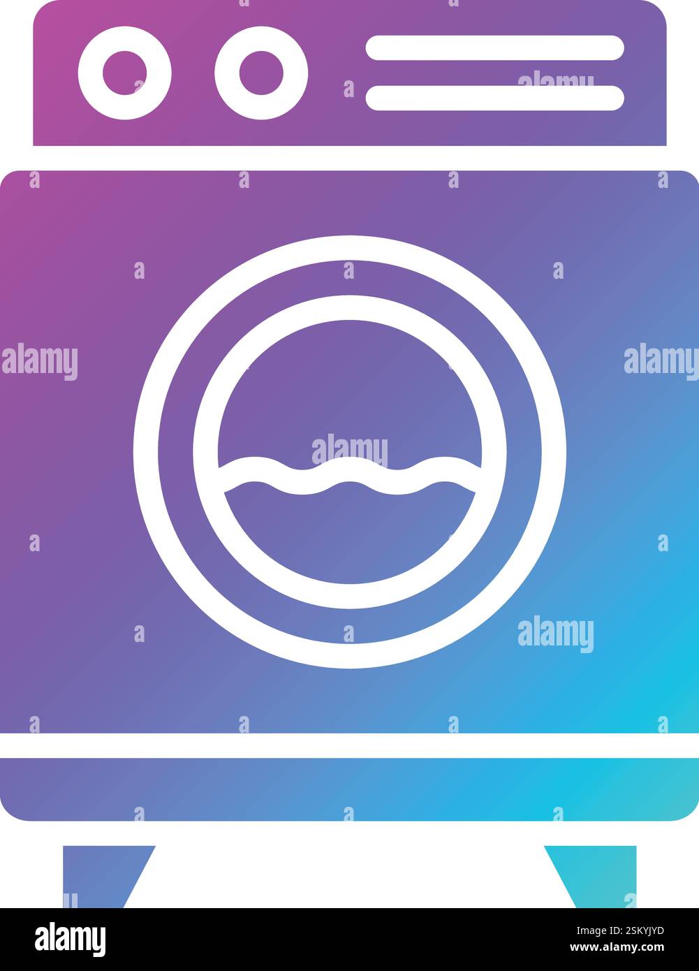 Washing Machine Vector Icon Design Illustration Stock Vector