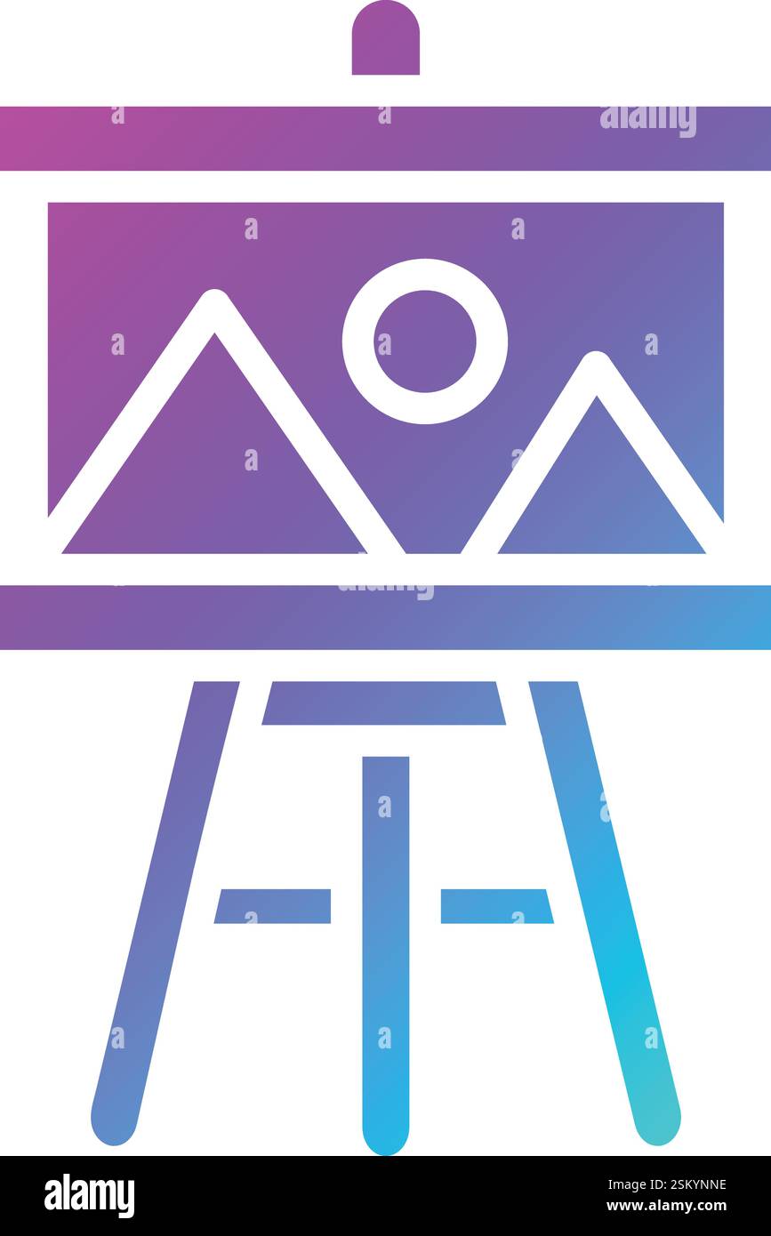 Art Gallery Vector Icon Design Illustration Stock Vector
