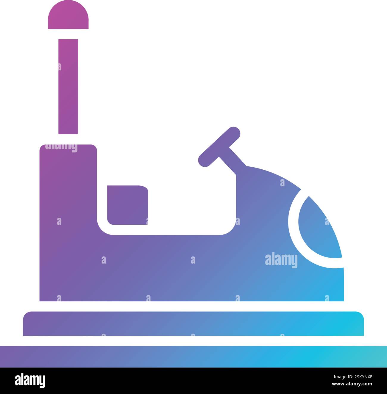 Bumper Car Vector Icon Design Illustration Stock Vector