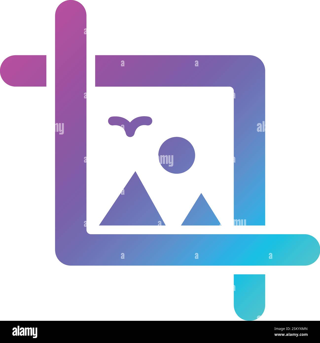 Crop Vector Icon Design Illustration Stock Vector