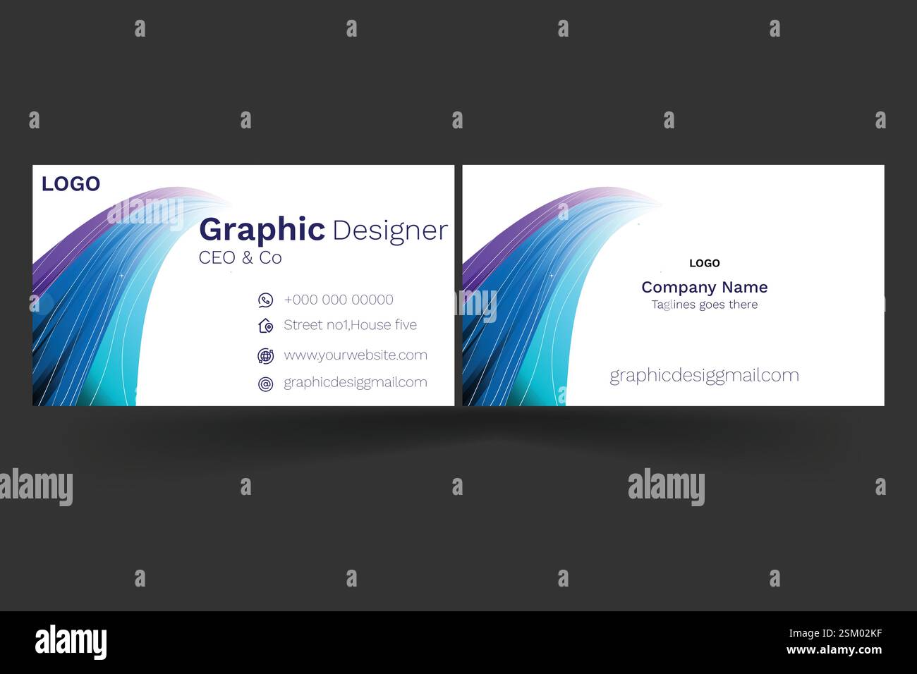 Modern business card Stock Vector