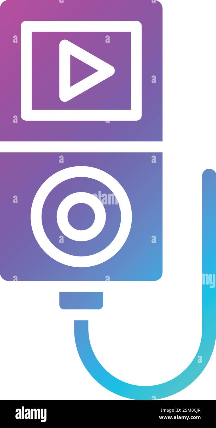 Music Player Vector Icon Design Illustration Stock Vector