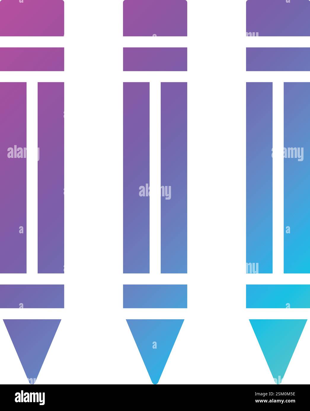 Pencils Vector Icon Design Illustration Stock Vector